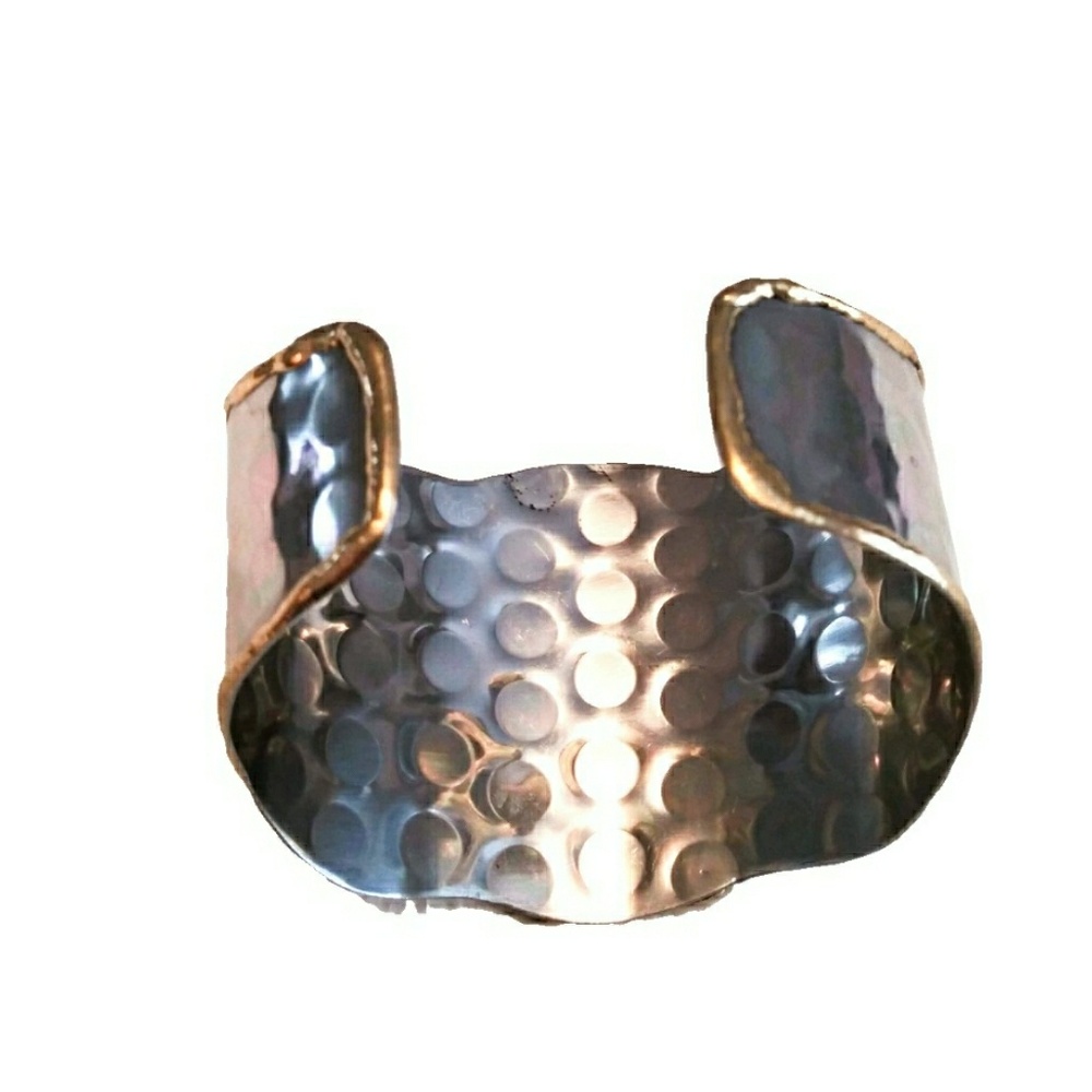 NWT - BOHO SILVER CUFF BRACELET w/TURQUOISE STONE - Picture 4 of 5